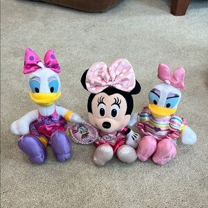 Disney Minnie Mouse and Daisy Duck Plush Set - Pink and Purple